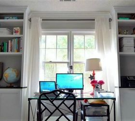 how to fake gorgeous built in furniture 12 ideas, Turn kitchen cabinets into an office bookcase