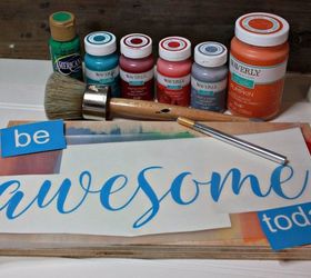 diy rainbow word art sign, crafts, Vinyl cut with my Silhouette Cameo