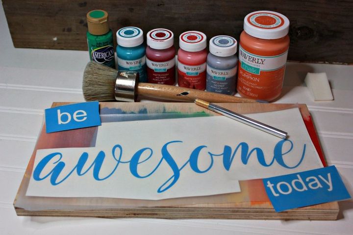 diy rainbow word art sign, crafts, Vinyl cut with my Silhouette Cameo