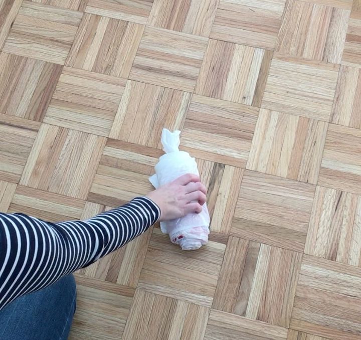 how to roll plastic shopping bags