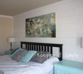  Shiplap  Wall in the Master Bedroom  for Less Than 100 