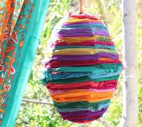 s don t throw away your fabric scraps before you see these 13 ideas, reupholster, String them into colorful lanterns