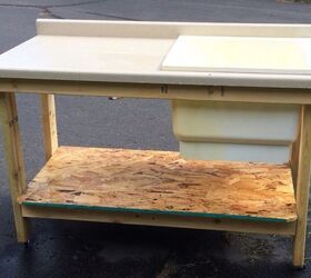 repurposed laundry tub to potting table fish cleaning table, Finished project