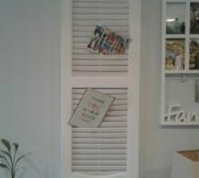upcycle an old shutter into a beautiful command center, curb appeal