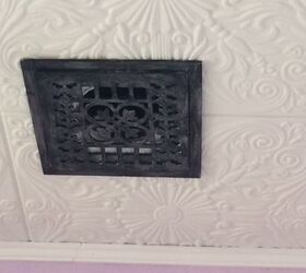 faux antique iron vents covers, hvac, repurposing upcycling