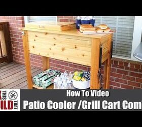 entertain and cook in style with a patio cooler grill cart combo, how to, outdoor furniture, outdoor living, patio, woodworking projects