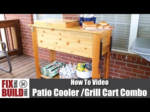 entertain and cook in style with a patio cooler grill cart combo, how to, outdoor furniture, outdoor living, patio, woodworking projects