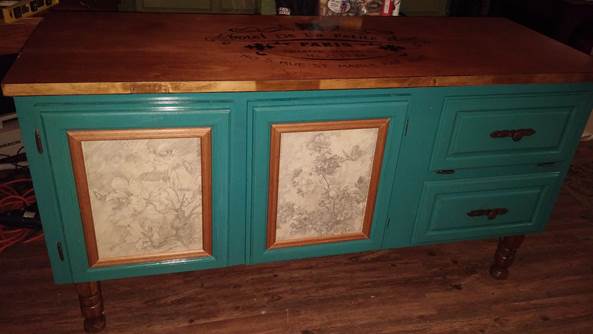 dresser upcycled to a french country buffet, painted furniture