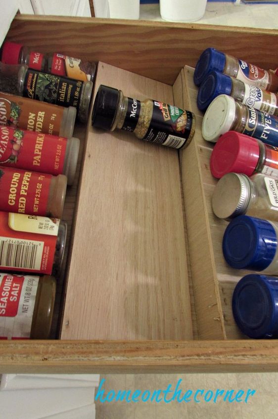organize your spices in a drawer, organizing