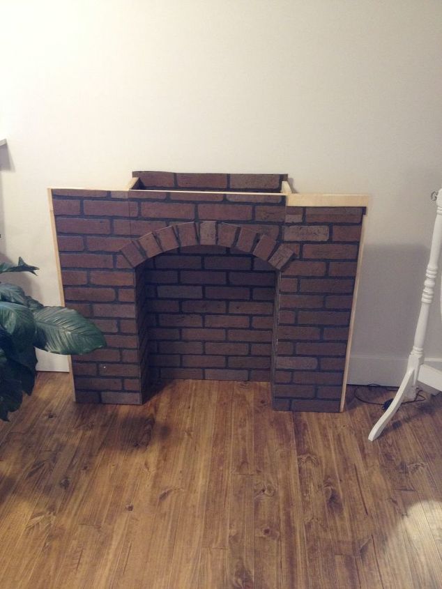 si vas a hacerla mejor fingirla diy faux brick fireplace