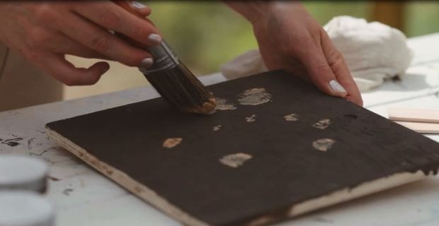 como criar um acabamento de cobre oxidado falso