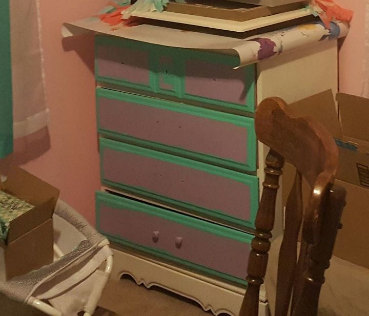 diy poster dresser, painted furniture