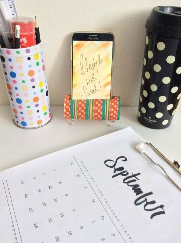s grab toilet paper tubes for these 14 stunning ideas, bathroom ideas, Revamp them into a smartphone stand