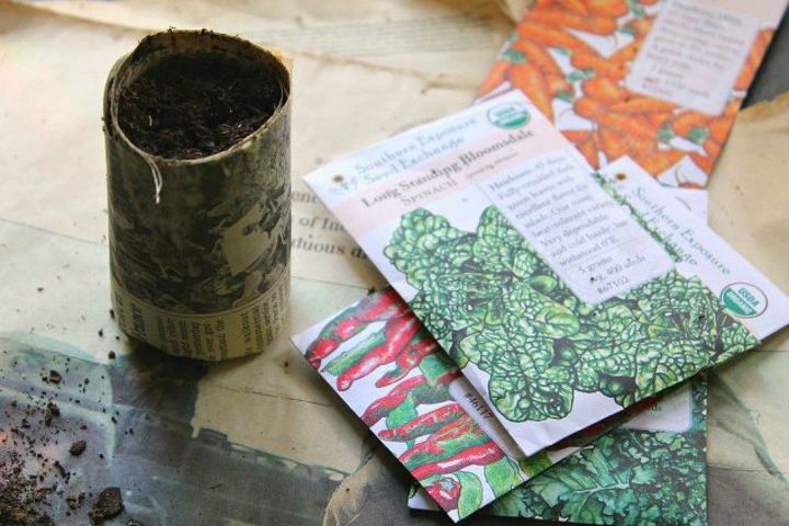 s grab toilet paper tubes for these 14 stunning ideas, bathroom ideas, Make them into biodegradable seed pots