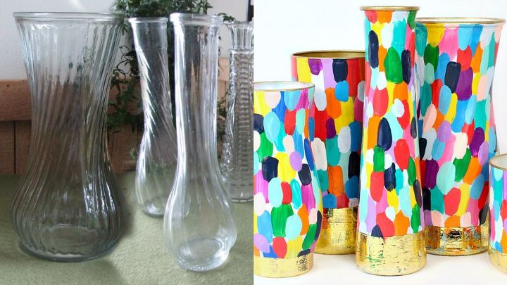 upcycle old glass flower vases