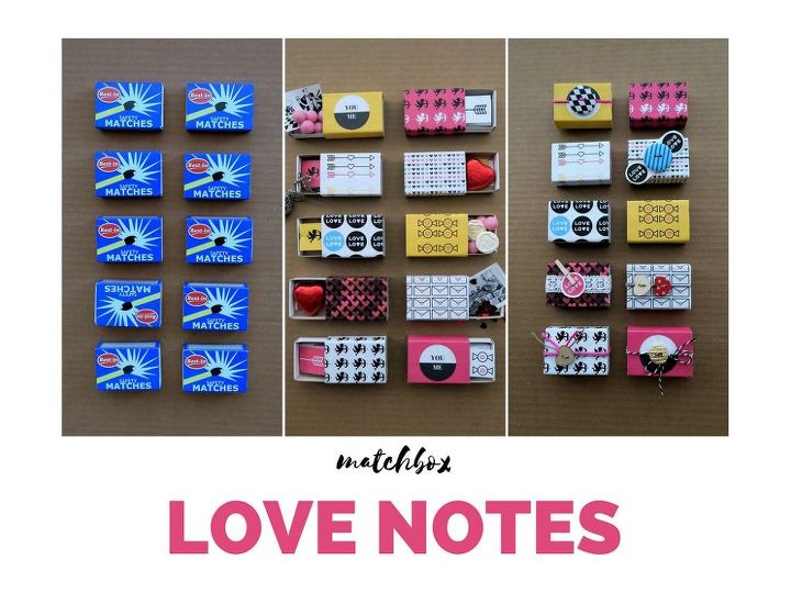 caja de cerillas love notes