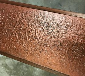 hammered metal drawer fronts, Glazed Finish