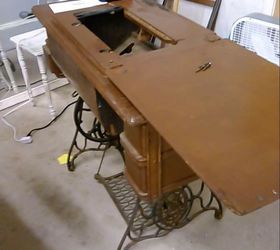 Antique Sewing Cabinet Makeover To A Desk Hometalk