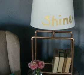 s these 11 copper pipe ideas will make you rethink your decor, home decor, plumbing, This ingenious book holder copper lamp