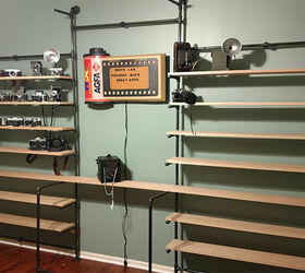 contemporary and industrial diy shelving units, shelving ideas