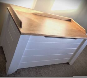 farmhouse style toy box blanket chest, painted furniture