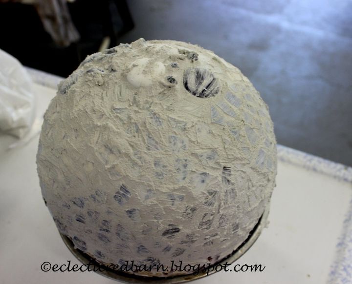 using a vase and a globe for decorative garden art, crafts