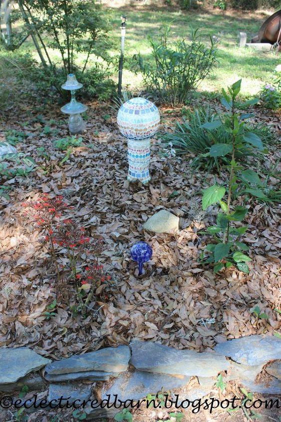 using a vase and a globe for decorative garden art, crafts