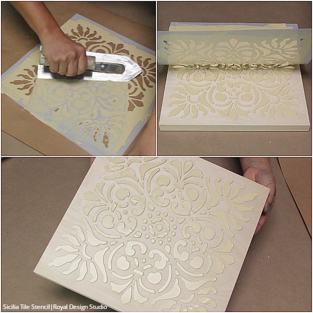 how to stencil diy terracotta wall art tiles, crafts, how to, tiling