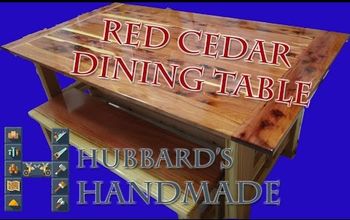  Mesa de jantar feita de cedro vermelho do Tennessee e tábuas de pau-brasil 2X6.