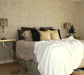 s 13 stylish ideas you ll want to steal for your boring bedroom, bedroom ideas, Stencil your walls with stamps