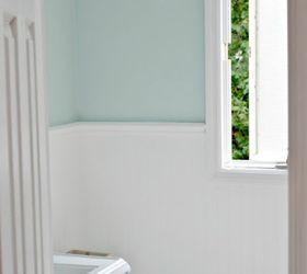 s make your bathroom look amazing with these wall updates, bathroom ideas, Paint it a bright color to contrast white