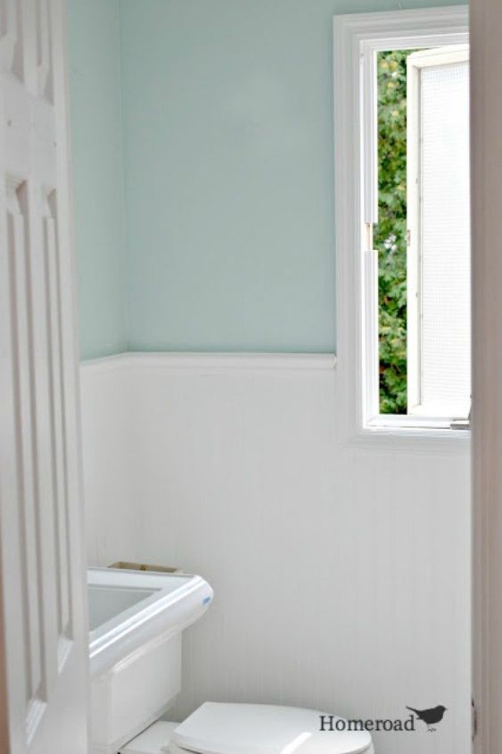 s make your bathroom look amazing with these wall updates, bathroom ideas, Paint it a bright color to contrast white