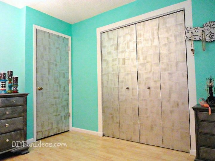 hate your boring door try these 13 brilliant ideas, Stroke on a faux silver leaf look