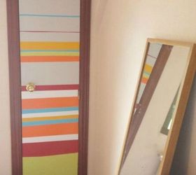 hate your boring door try these 13 brilliant ideas, Stripe it up with vinyl stickers