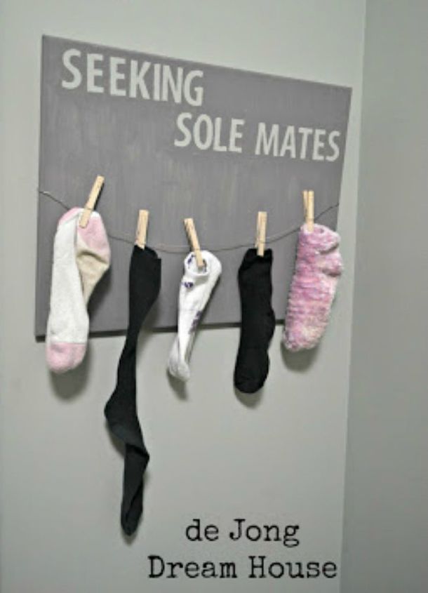 s save your socks for these 16 cute ideas, Hang them until you can pair them