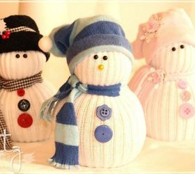 s save your socks for these 16 cute ideas, Transform them into cute snowmen
