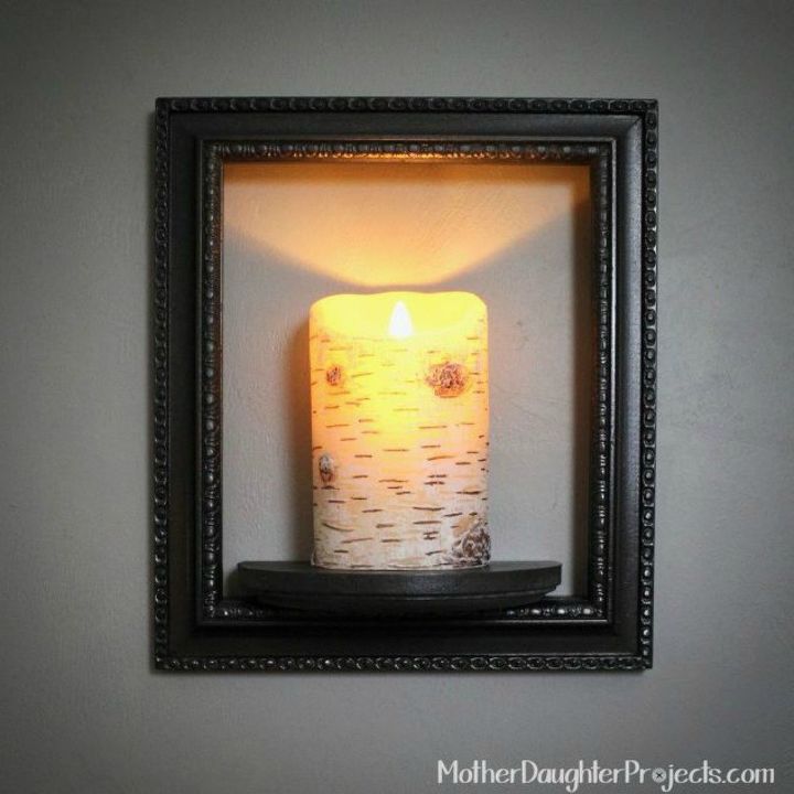 s 13 incredible living room updates using leftover wood, Create quick candle wall sconces