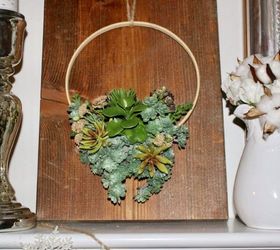 diy faux succulent embroidery hoop wreath our crafty mom, crafts, flowers, gardening, succulents, wreaths