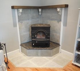 corner fireplace mantel makeover, fireplaces mantels
