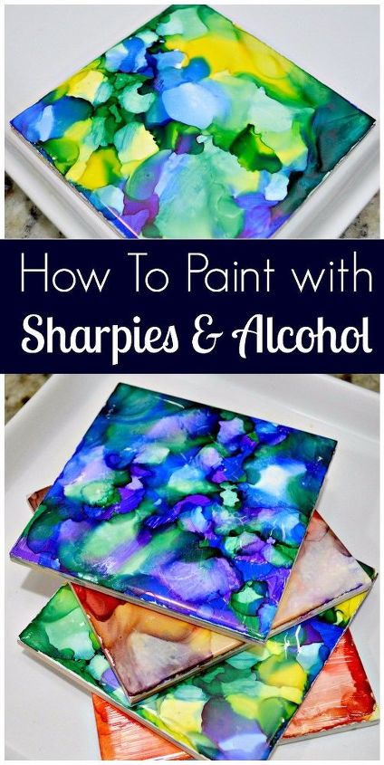 how to paint with sharpies and alcohol, how to