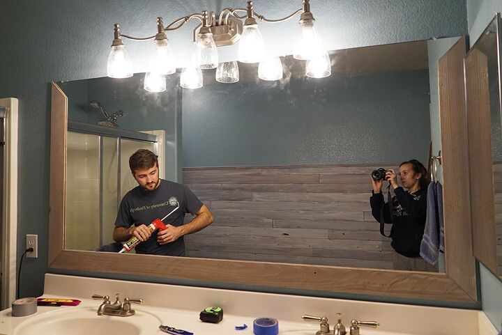 diy bathroom mirror makeover for under 10, bathroom ideas, home decor