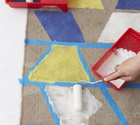how to paint an old carpet, how to, reupholster