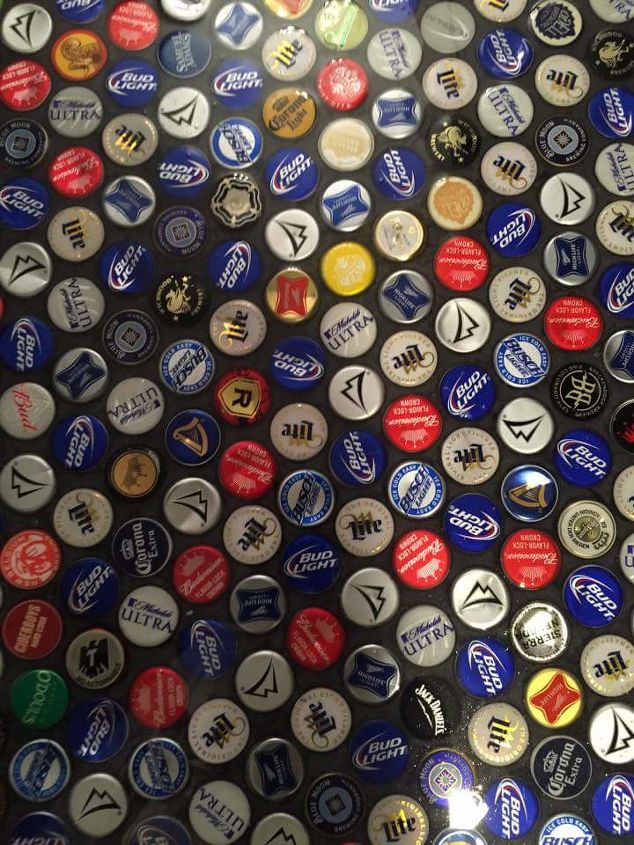 beer cap bathroom floor