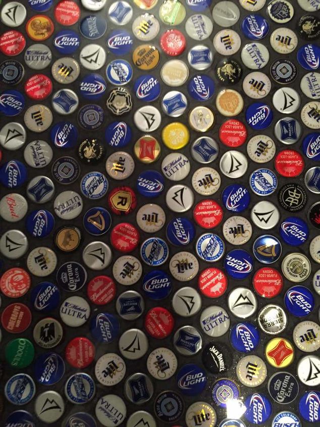 q beer cap bathroom floor, bathroom ideas, flooring