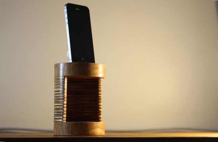 amplificador acstico de madera contrachapada para telfono