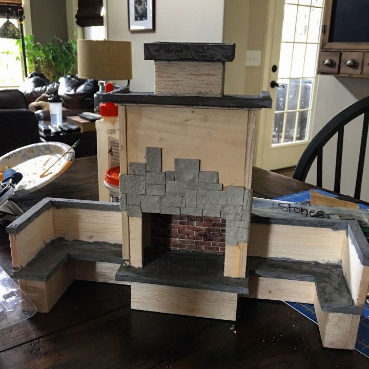 tutorial de chimenea exterior en miniatura para casa de muecas