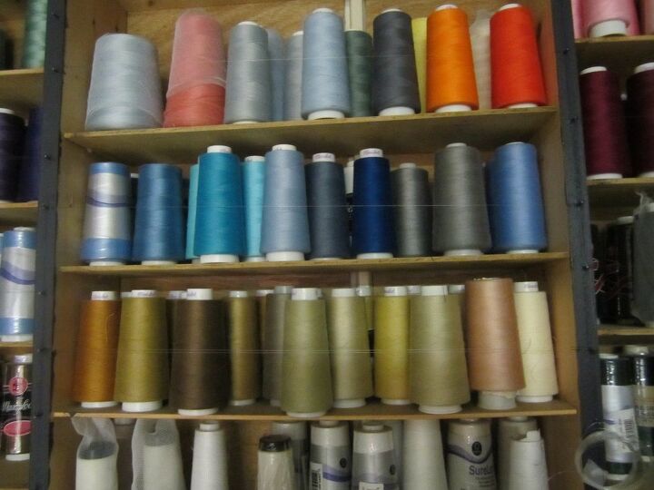 t sewing tip stop your cone threads from falling off the shelf, shelving ideas