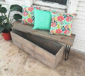 11 gorgeous backyard ideas you need to save for spring, Build a hairpin bench with storage