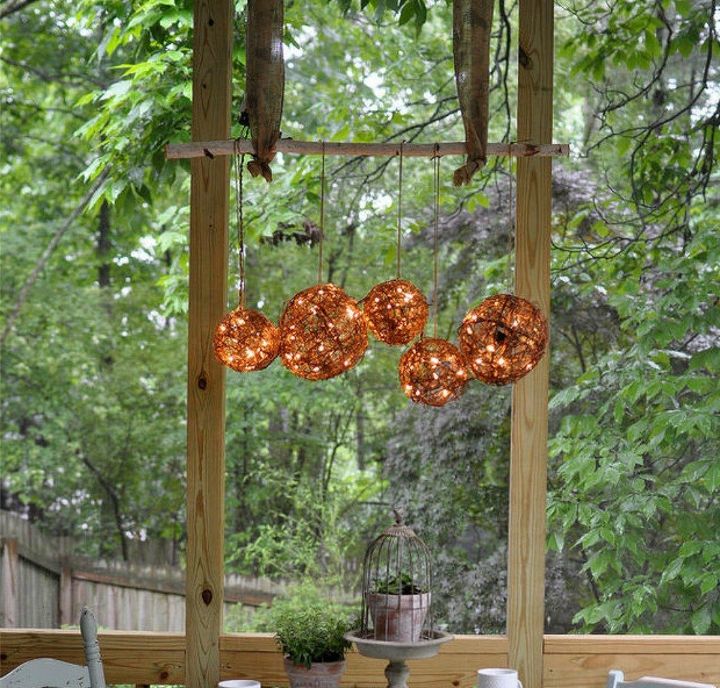 11 gorgeous backyard ideas you need to save for spring, Hang a rustic grapevine luminary