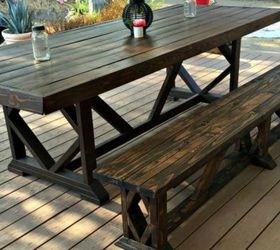11 gorgeous backyard ideas you need to save for spring, Create a picnic table and bench